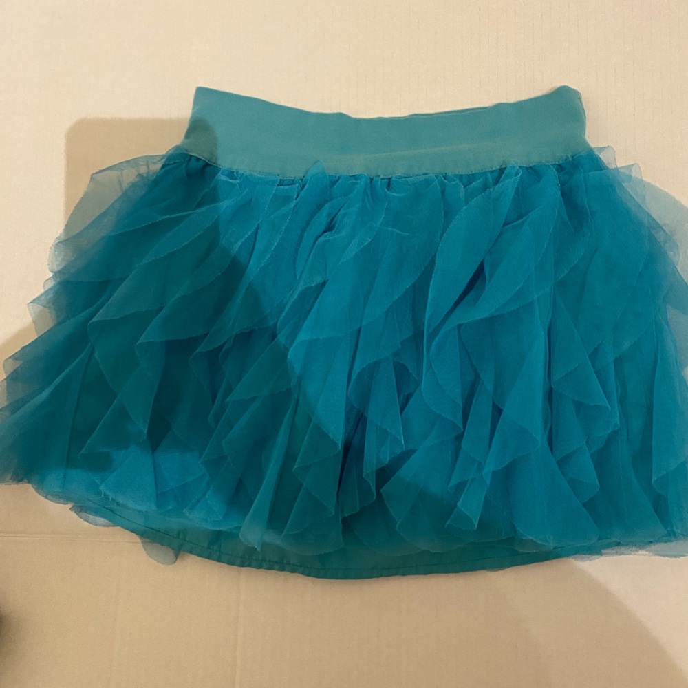 Gap Vintage girls teal toulle ruffle skirt size 8